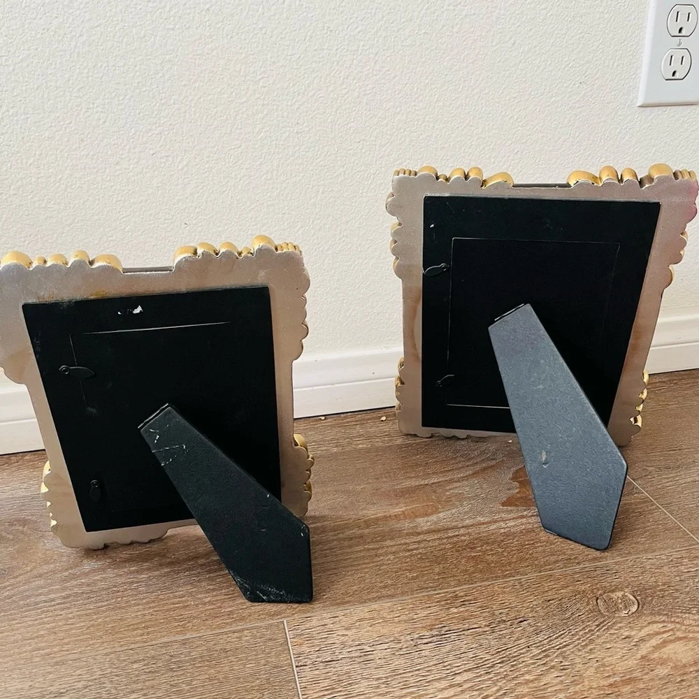 Elegant Gold and Brown Picture Frame Set